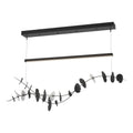 Lily LED Pendant LED Aqualite Glass (YQ) in Black