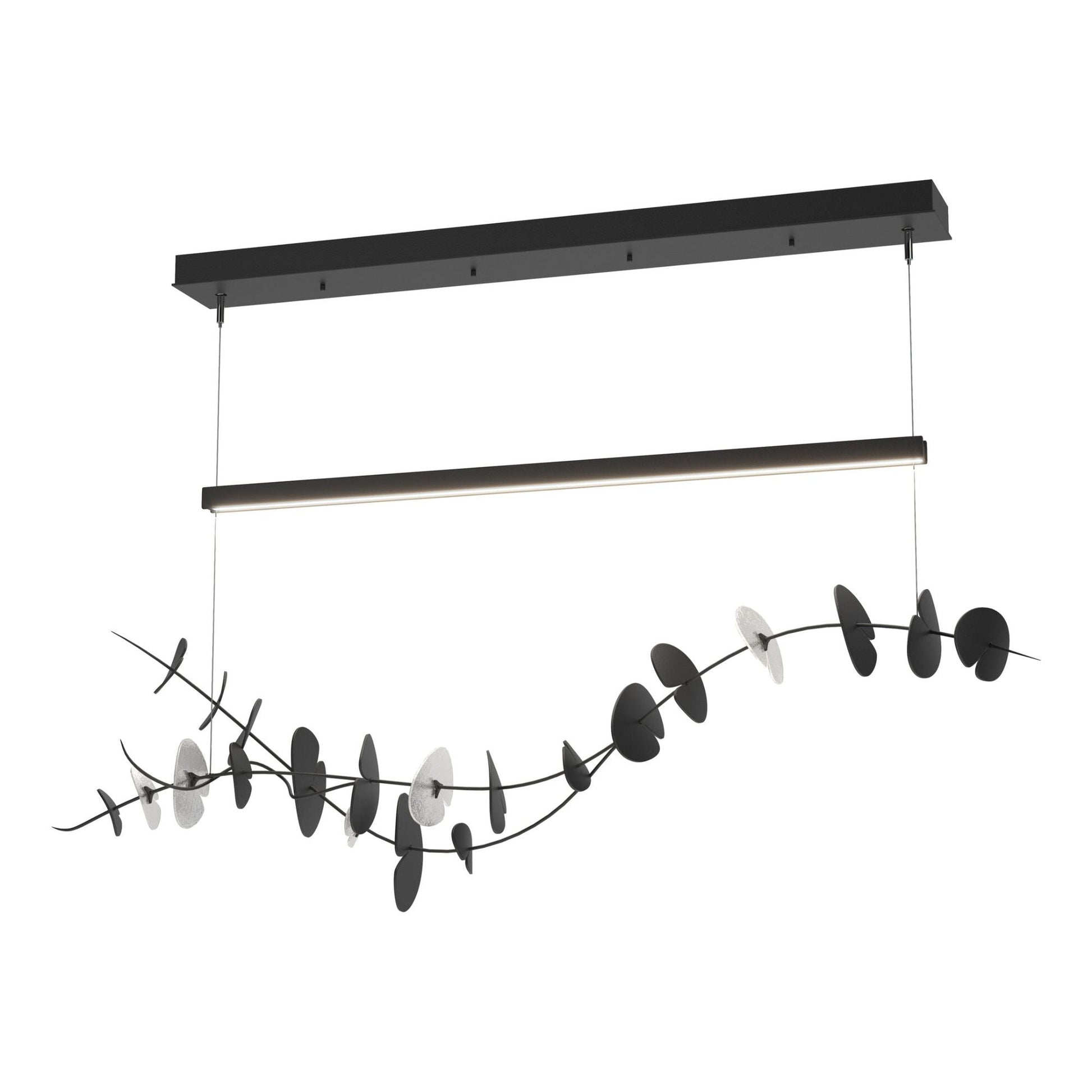 Lily LED Pendant LED Aqualite Glass (YQ) in Black