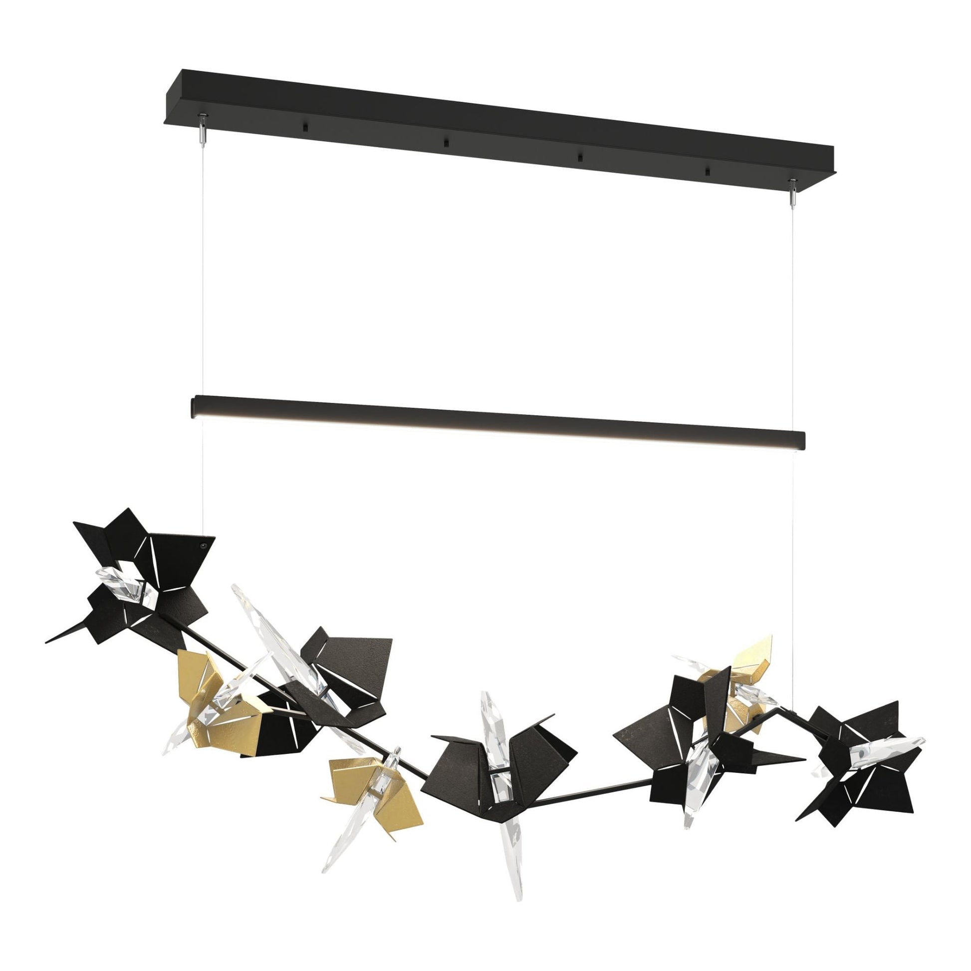 Belladonna LED Pendant Modern Brass Accent LED in Black