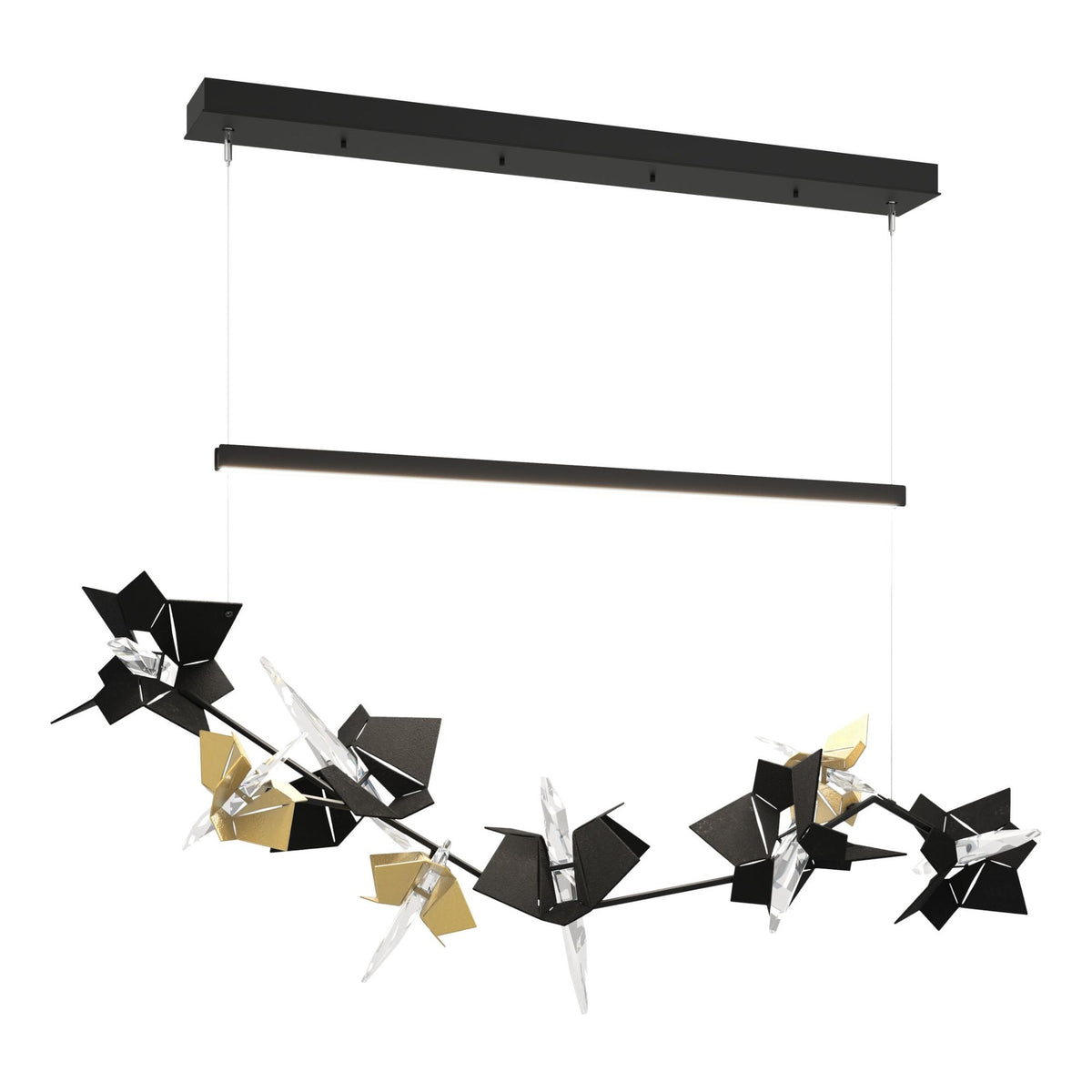 Belladonna LED Pendant Modern Brass Accent LED in Black