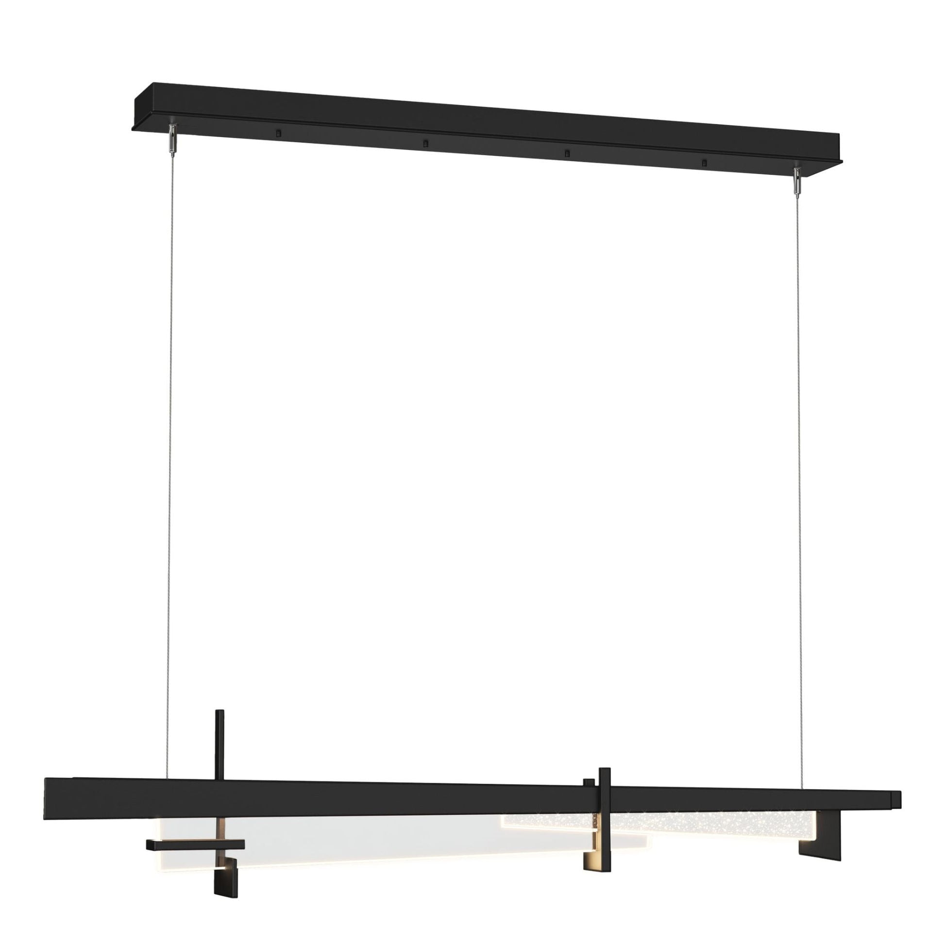 Tenon LED Pendant LED Clear Glass (ZM) in Black