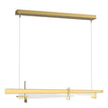 Tenon LED Pendant LED Clear Glass (ZM) in Modern Brass