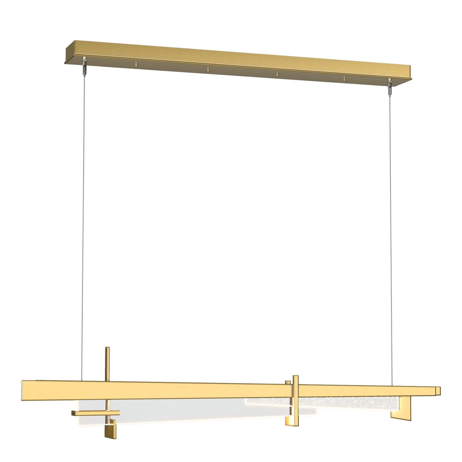 Tenon LED Pendant LED Clear Glass (ZM) in Modern Brass