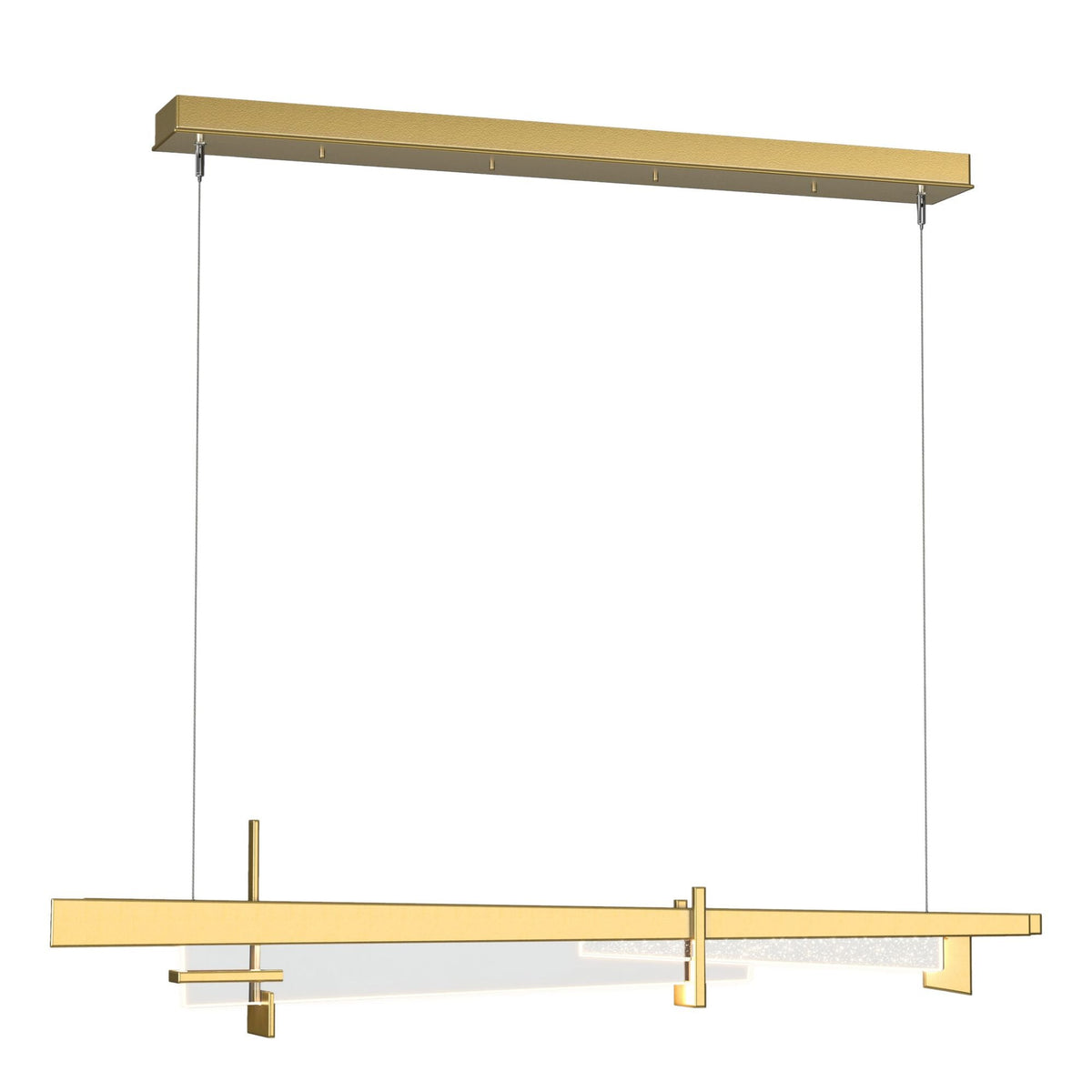 Tenon LED Pendant LED Clear Glass (ZM) in Modern Brass