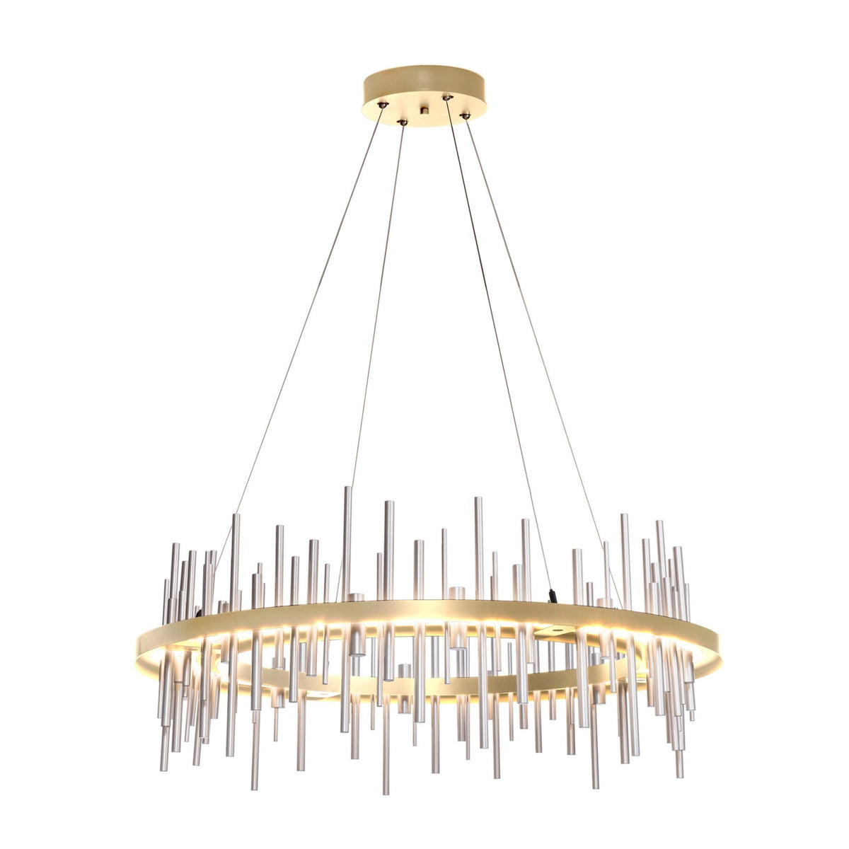 Cityscape Circular LED Pendant Sterling Accent LED in Sterling