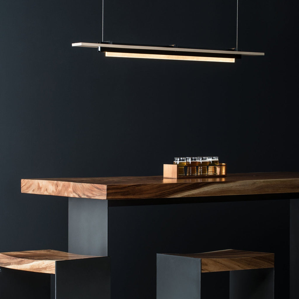 Plank LED Pendant Maple Wood LED in Black
