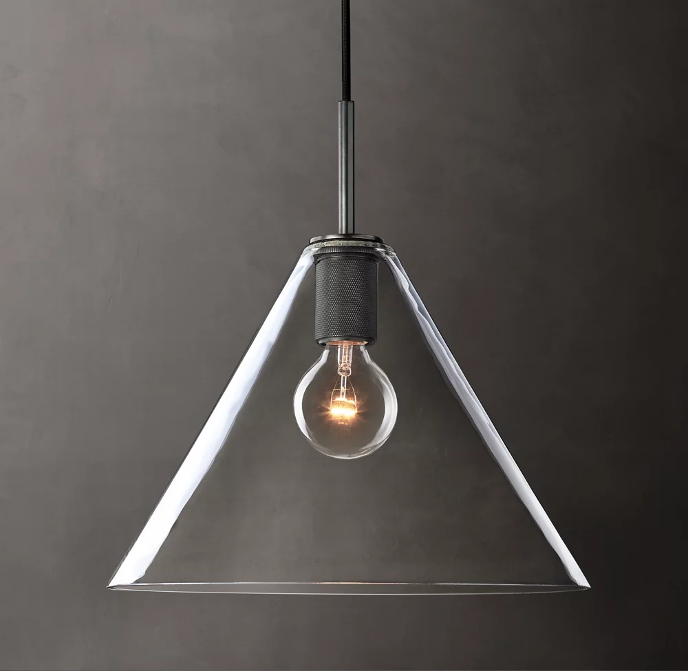Utilitaire Shade Glass Pendant Light