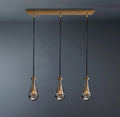 Raindrop Rectangular 3-Light Cord Chandelier