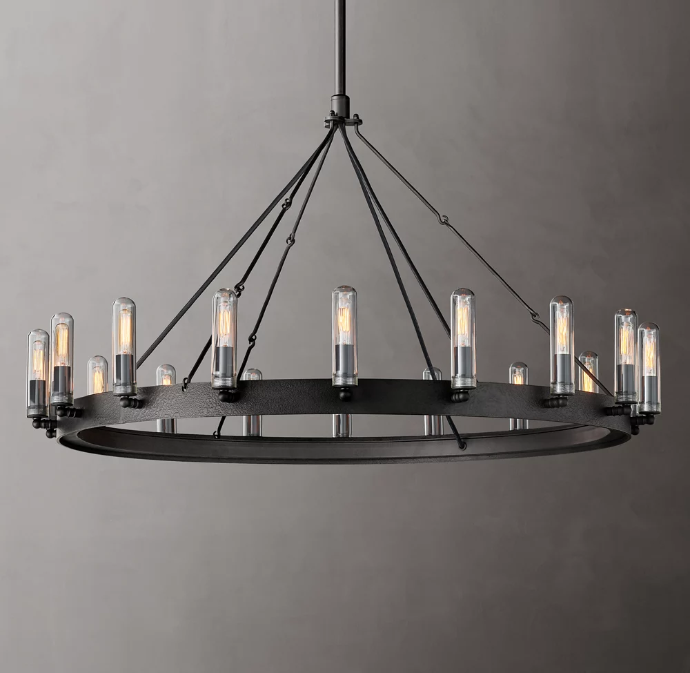 Camino Round Outdoor Chandelier For Living Room