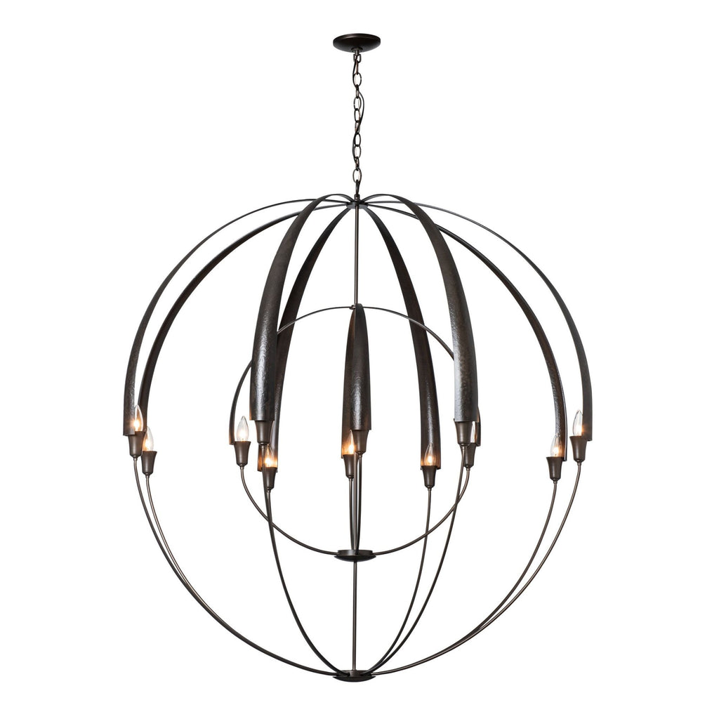 Double Cirque Large Scale Chandelier 12-Light in Dark Smoke