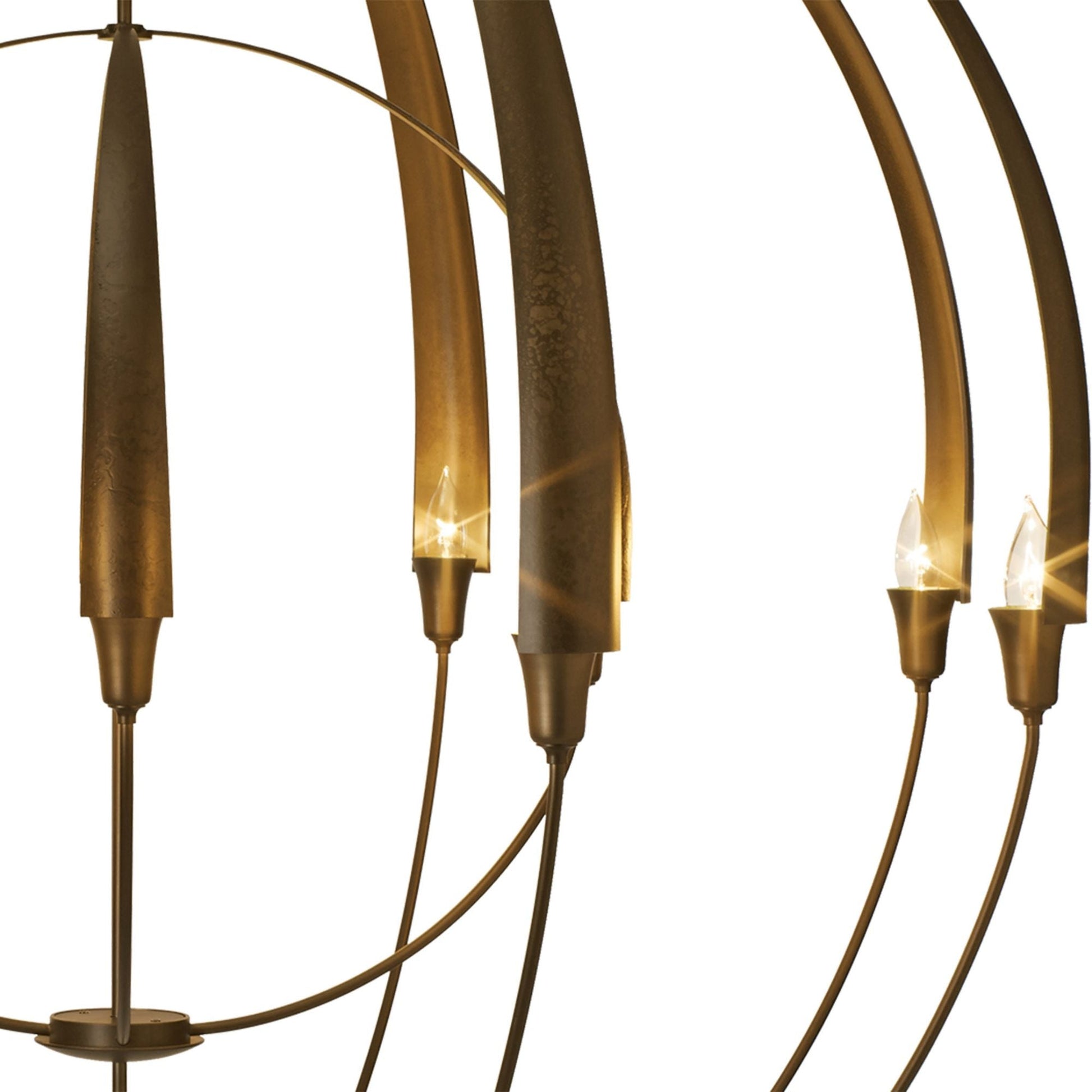 Double Cirque Large Scale Chandelier 12-Light in Dark Smoke