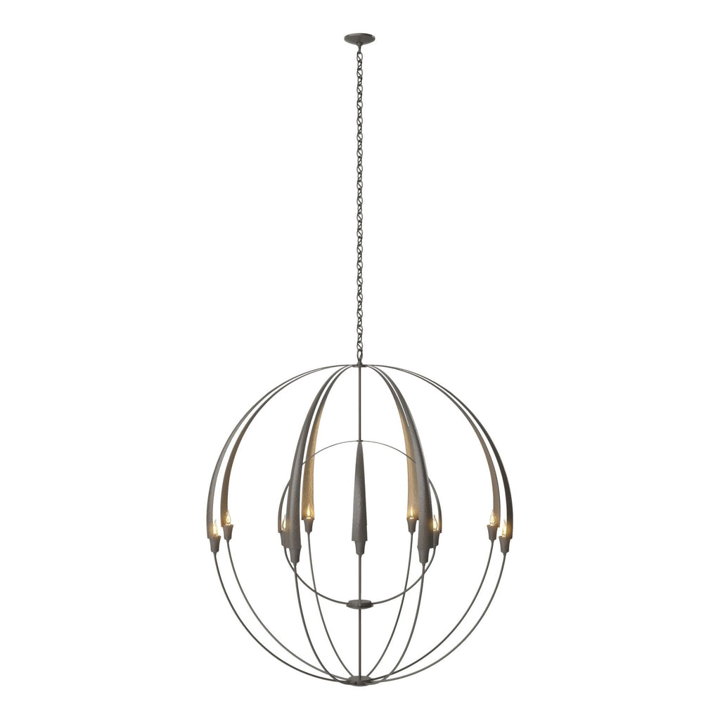 Double Cirque Large Scale Chandelier 12-Light in Dark Smoke
