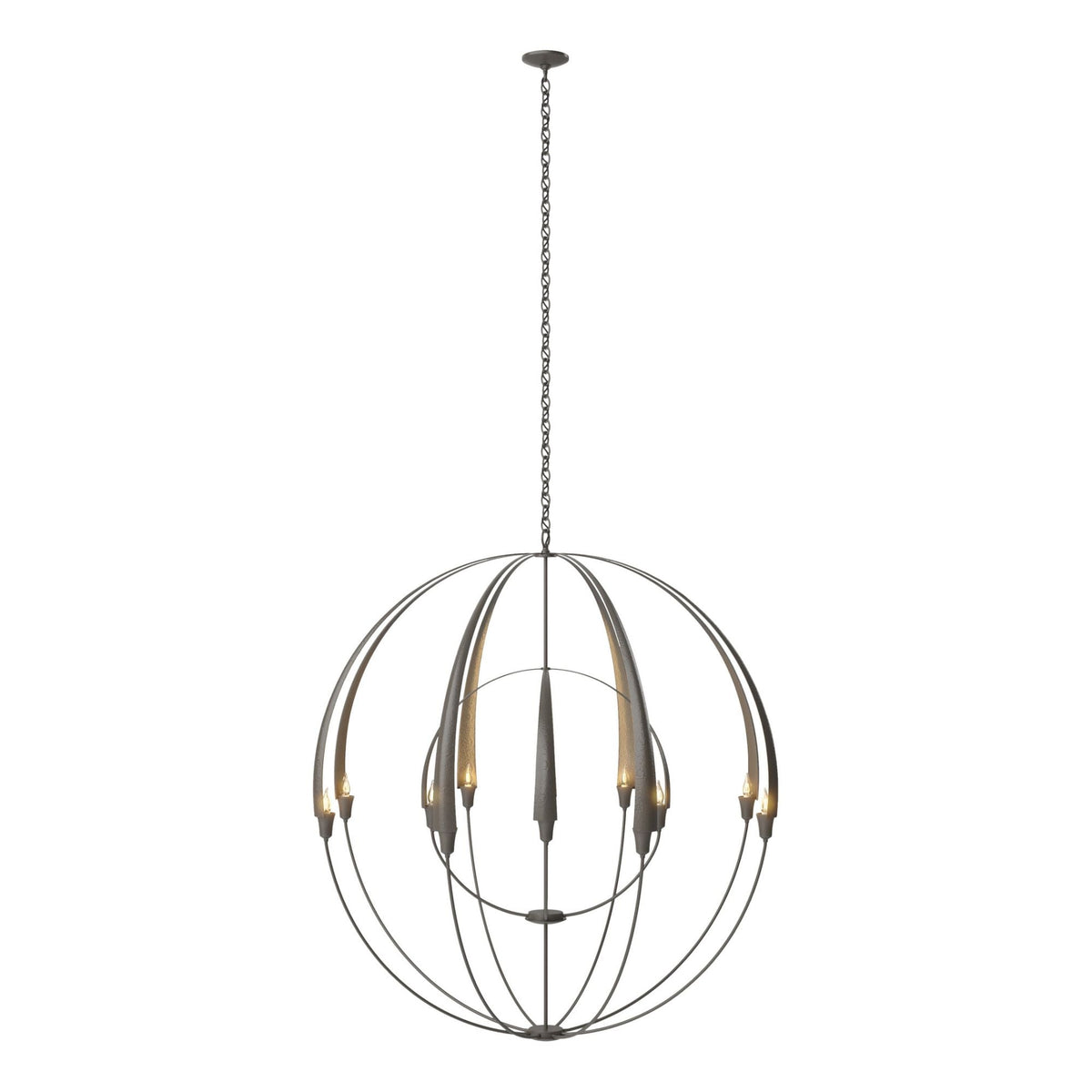 Double Cirque Large Scale Chandelier 12-Light in Dark Smoke