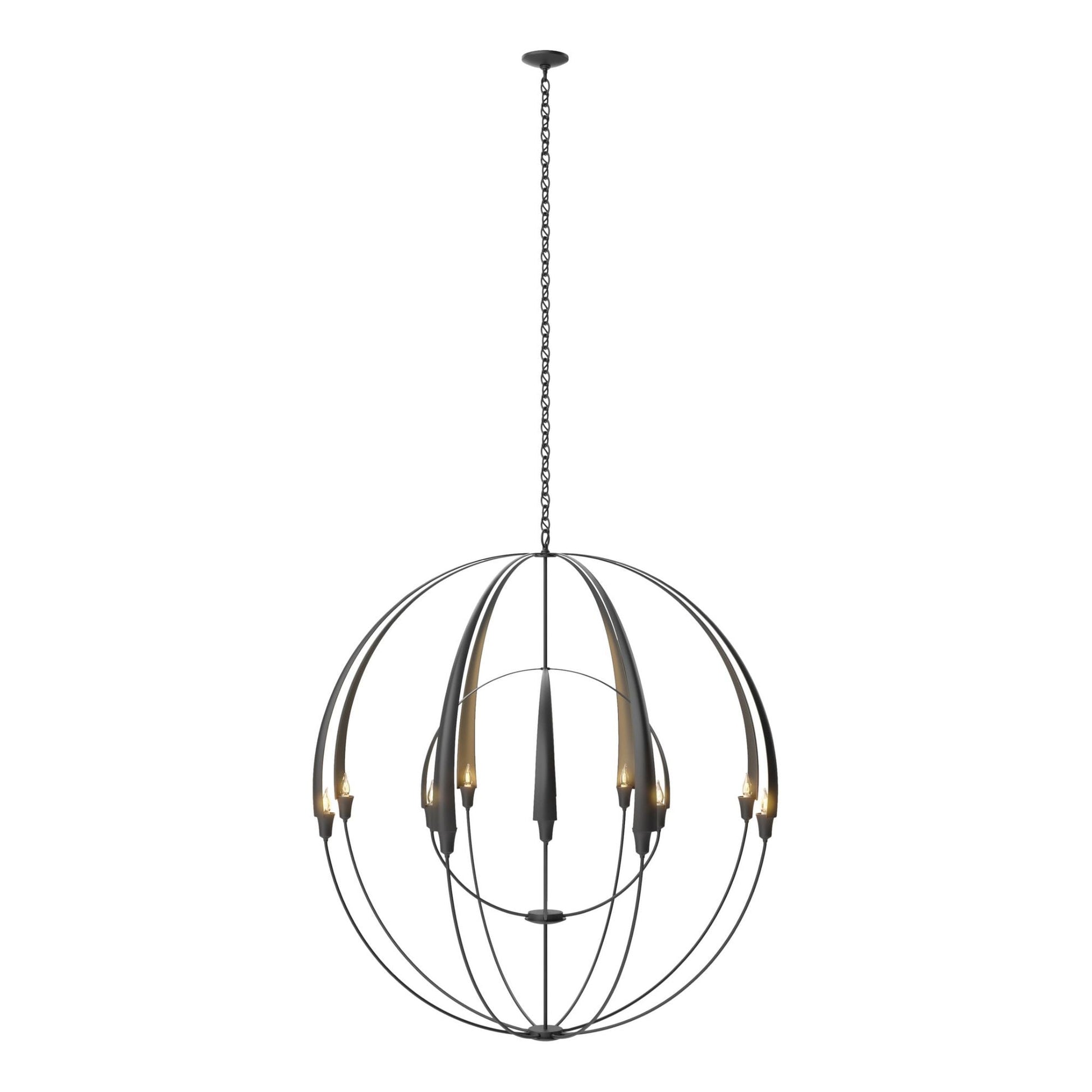 Double Cirque Large Scale Chandelier 12-Light in Black