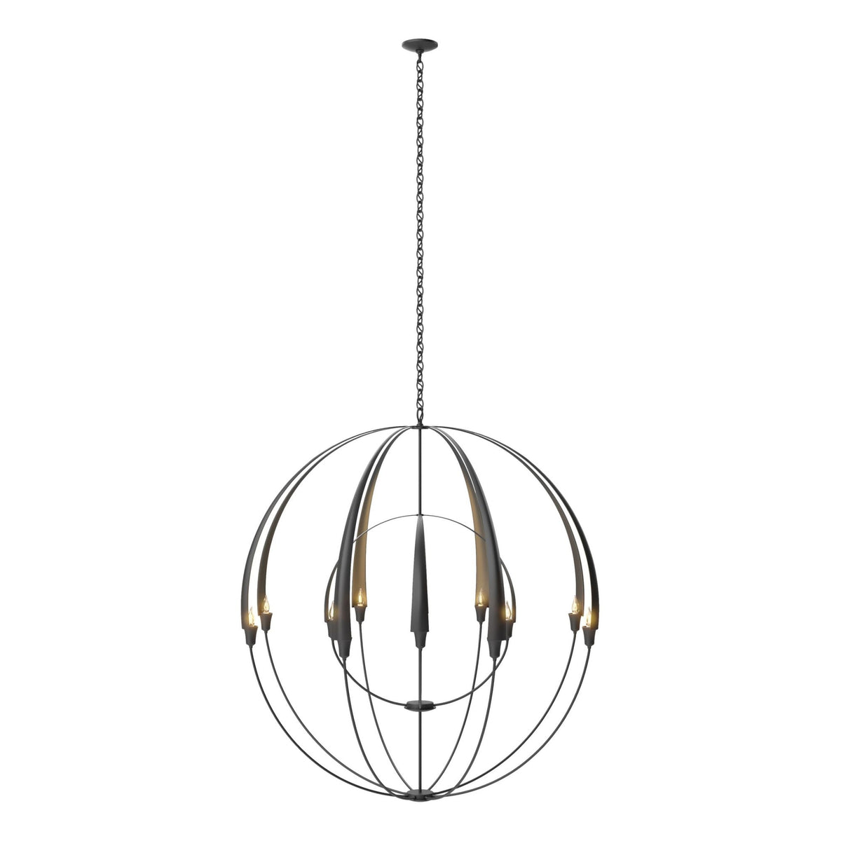 Double Cirque Large Scale Chandelier 12-Light in Black