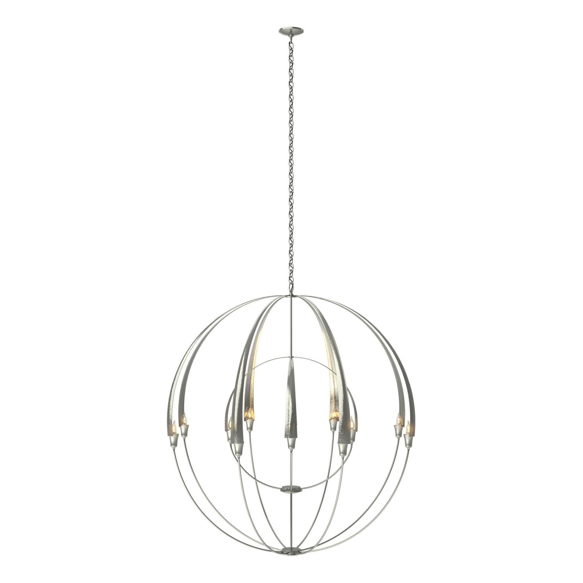Double Cirque Large Scale Chandelier 12-Light in Sterling