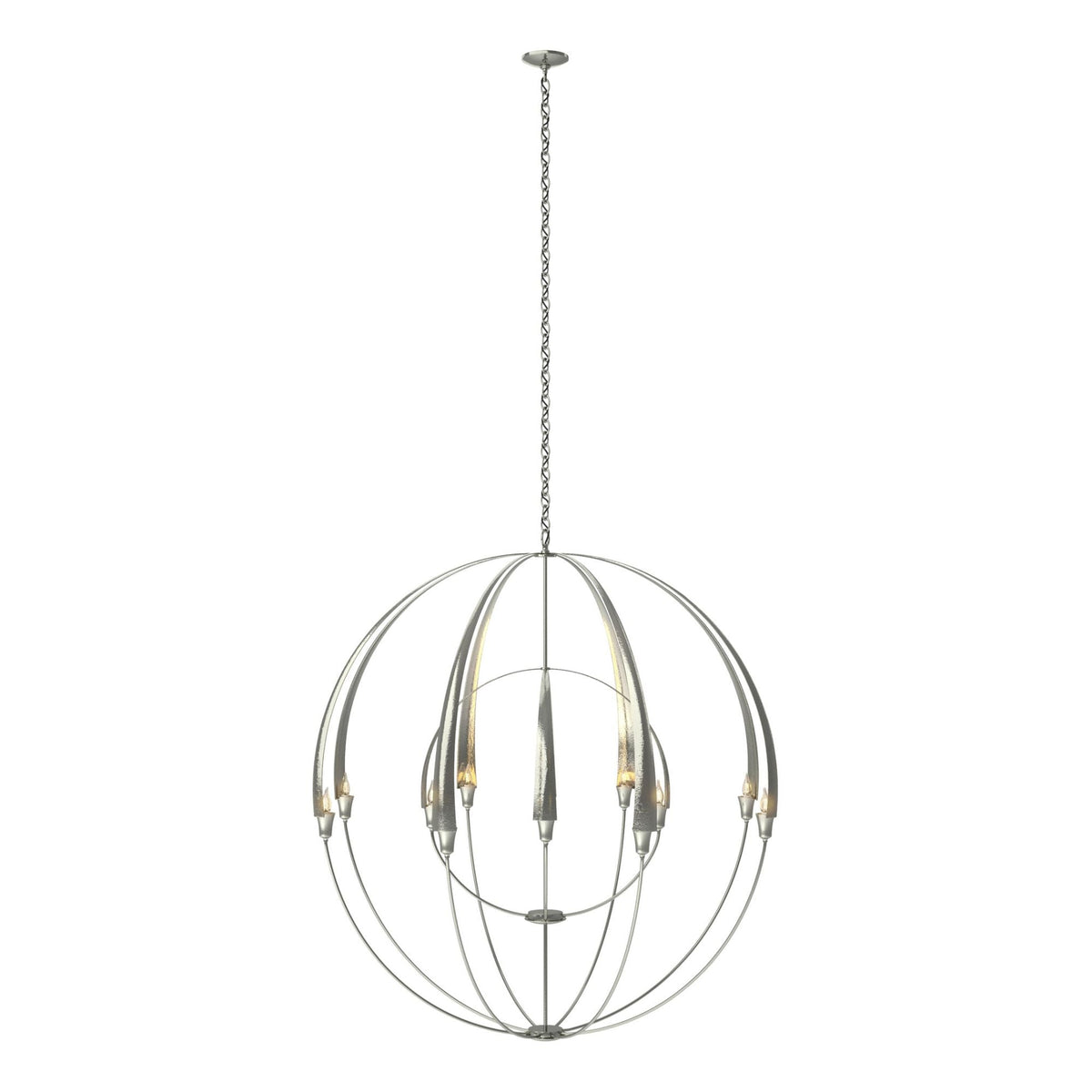 Double Cirque Large Scale Chandelier 12-Light in Sterling