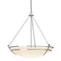 Presidio Tryne Large Scale Pendant 3-Light Opal Glass (GG) in Sterling