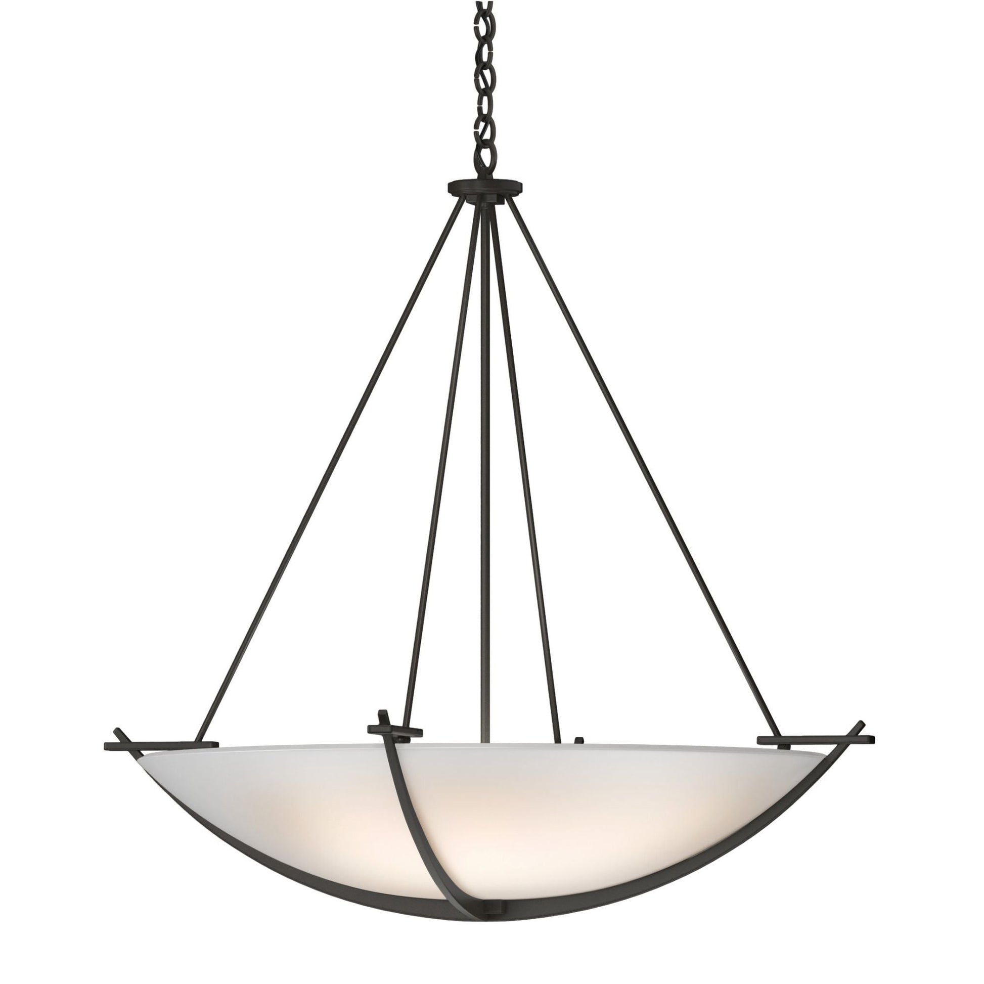 Compass Large Scale Pendant 3-Light Opal Glass (GG) in Dark Smoke