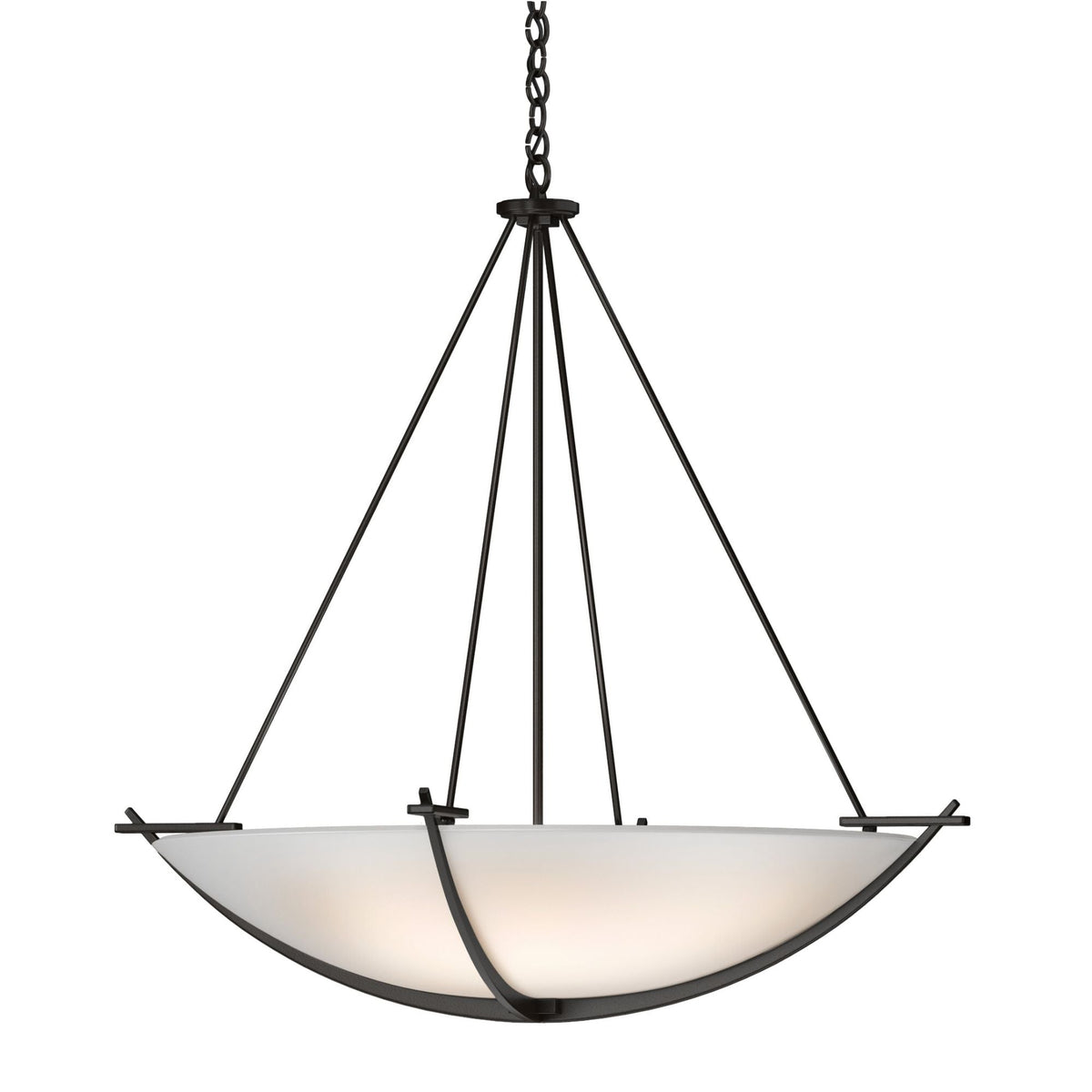 Compass Large Scale Pendant 3-Light Opal Glass (GG) in Oil Rubbed Bronze