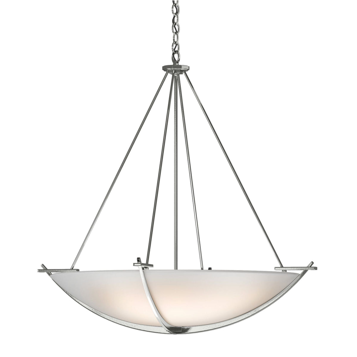 Compass Large Scale Pendant 3-Light Opal Glass (GG) in Sterling