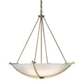 Compass Large Scale Pendant 3-Light Opal Glass (GG) in Modern Brass