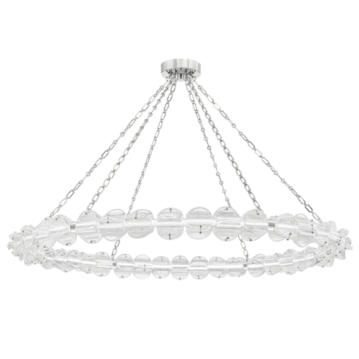 Lindley 1-Light Chandelier in Polished Nickel 54.5L x 54.5W x 4.625H
