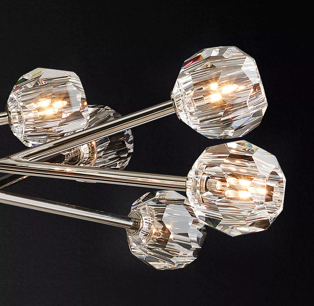 Boule De  Crystal Clear Chandelier 72"