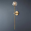 Boule De  Long Rod Crystal Wall Sconce