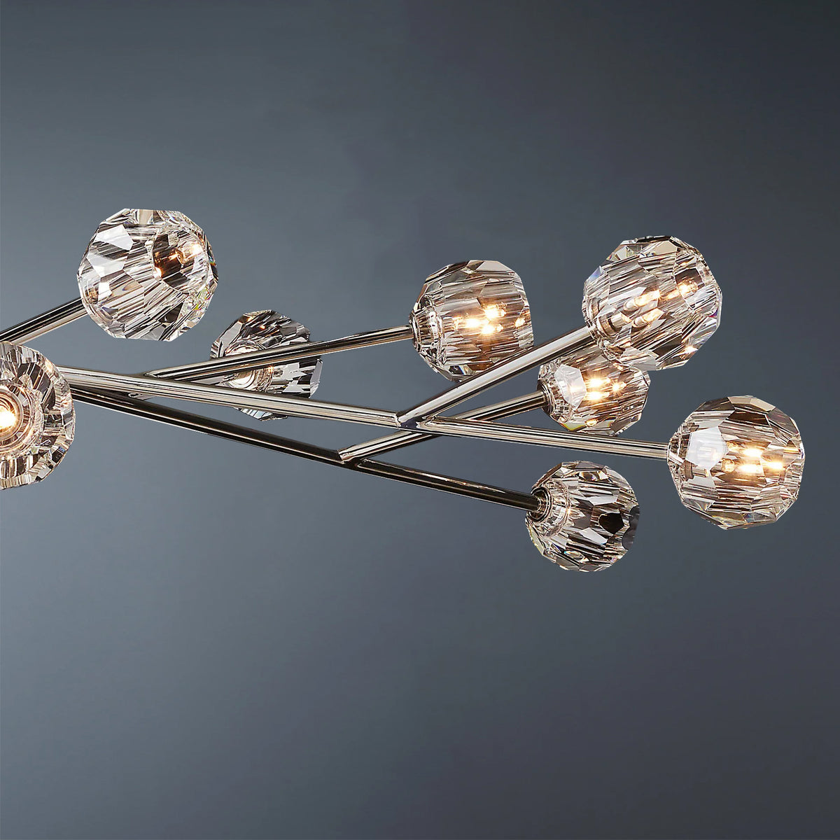 Boule De Crystal Ball Clear Glass Round Chandelier 60"