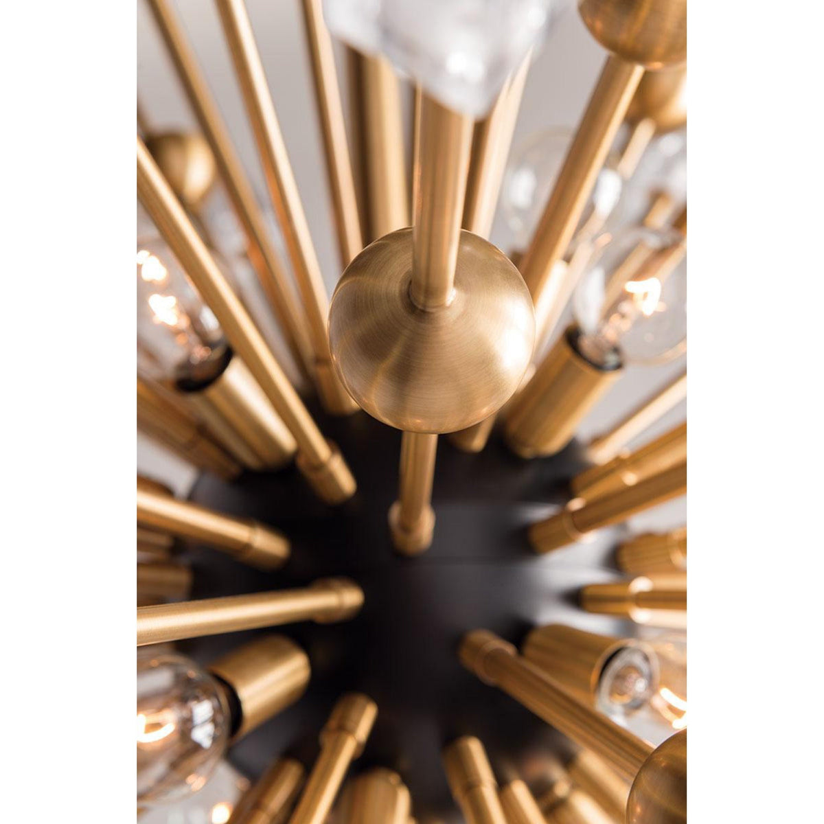 Sparta 6-Light Semi Flush in Aged Brass 28L x 28W x 14.25H