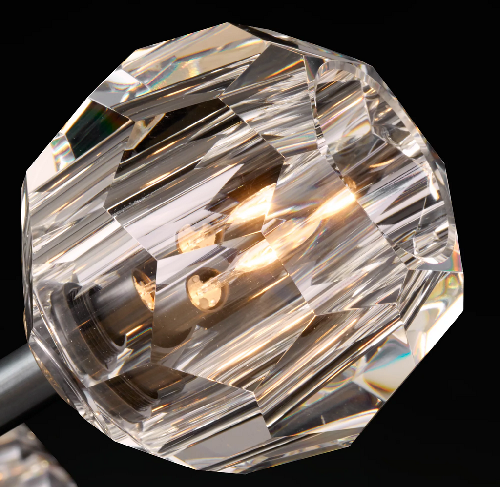 Boule De  Crystal Clear Chandelier 72"