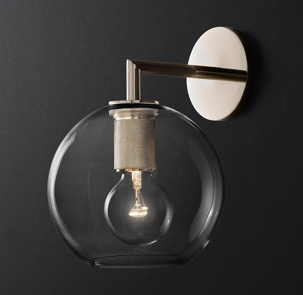 Utilitaire Glass Shade Wall Sconce