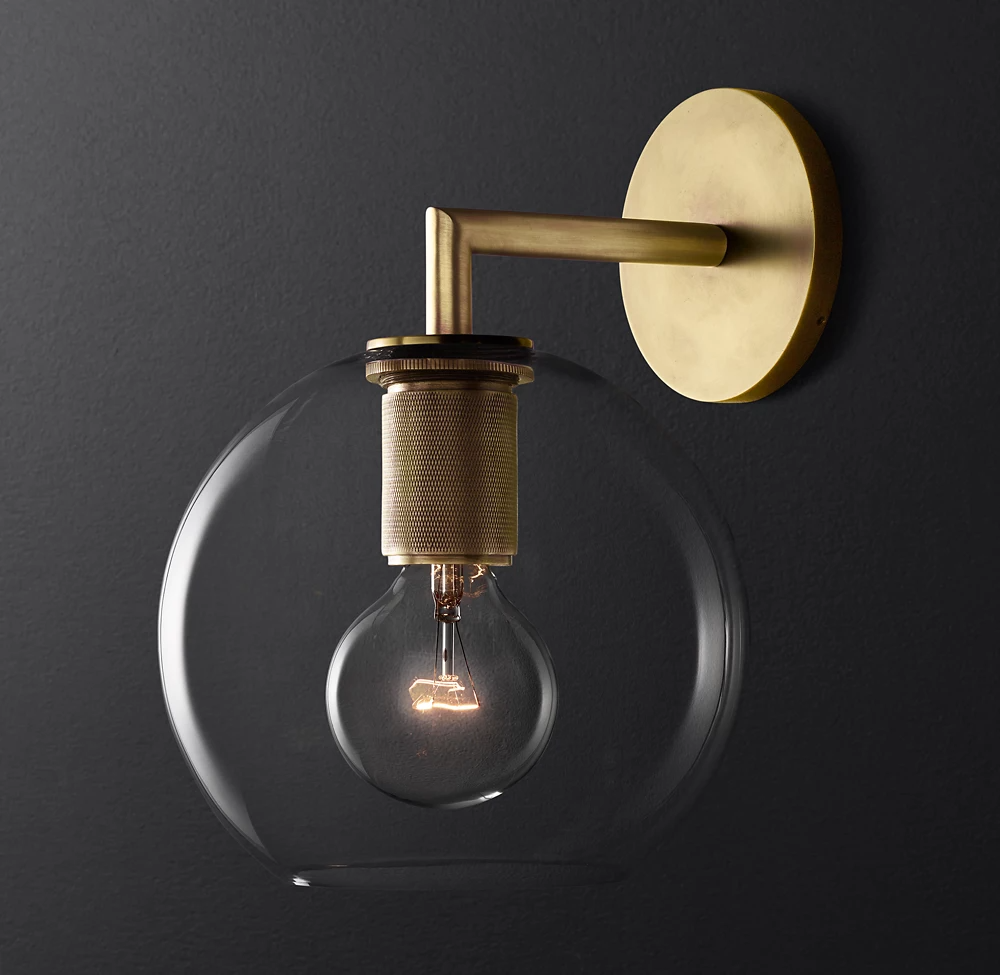 Utilitaire Glass Shade Wall Sconce
