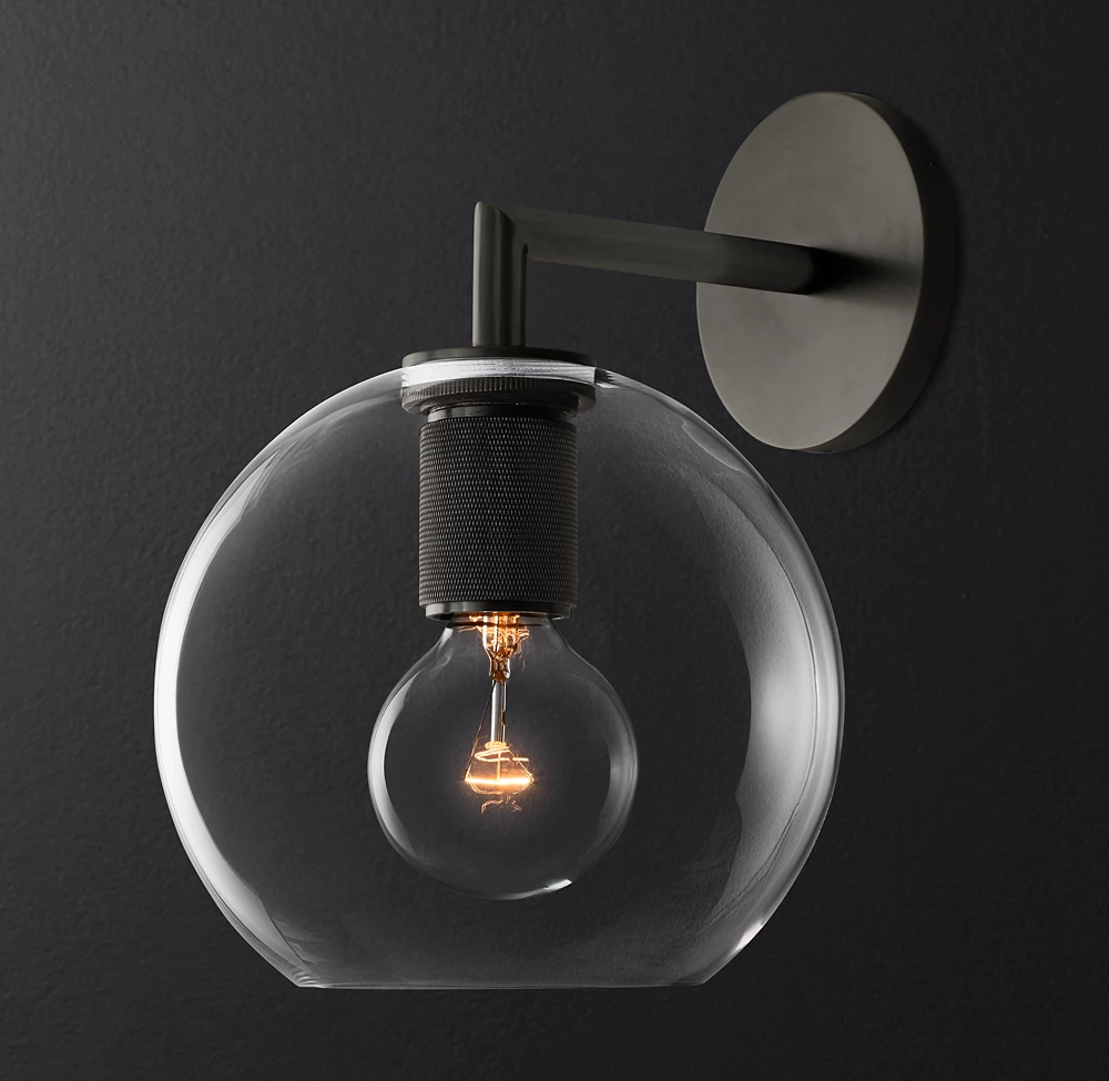 Utilitaire Glass Shade Wall Sconce