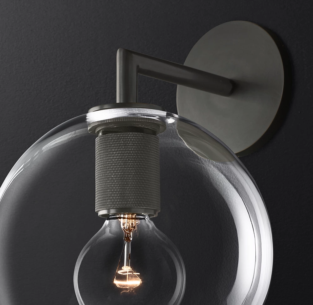 Utilitaire Glass Shade Wall Sconce