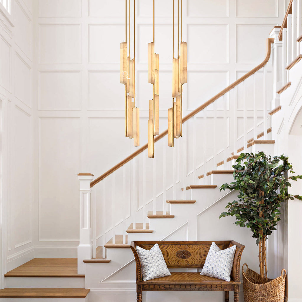 Aerie Alabaster Round Chandelier 40"