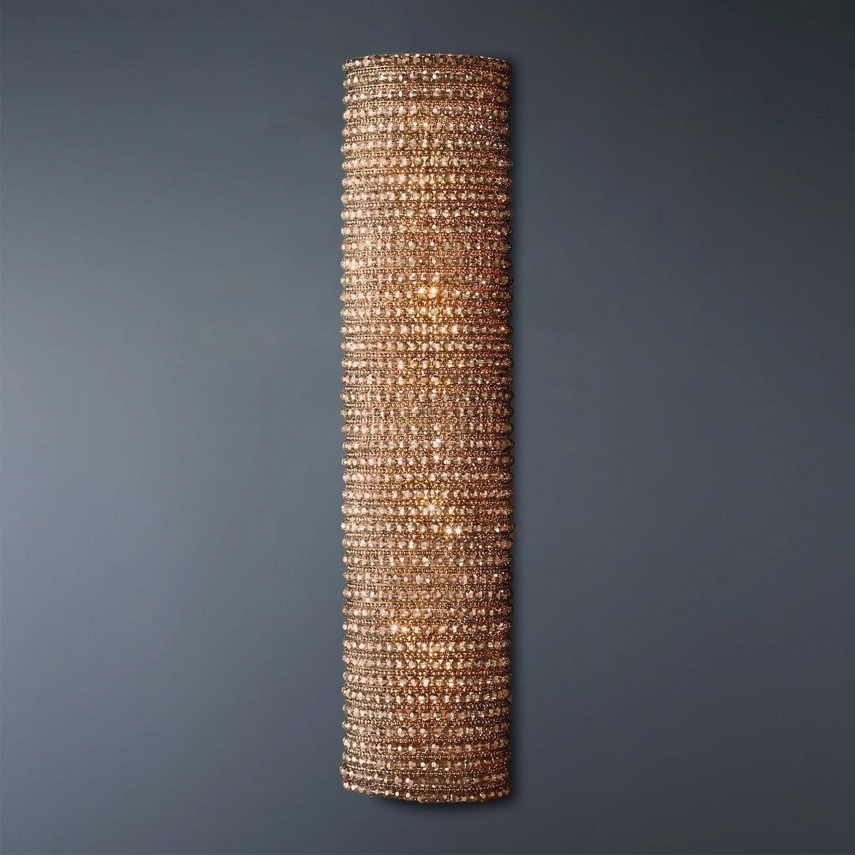 Halo Crystal Bead Wall Sconce 36"H