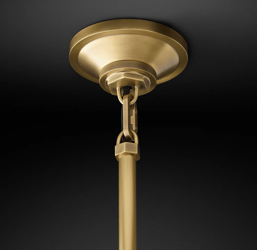 Machinist Milk Glass Shade Pendant Lamp
