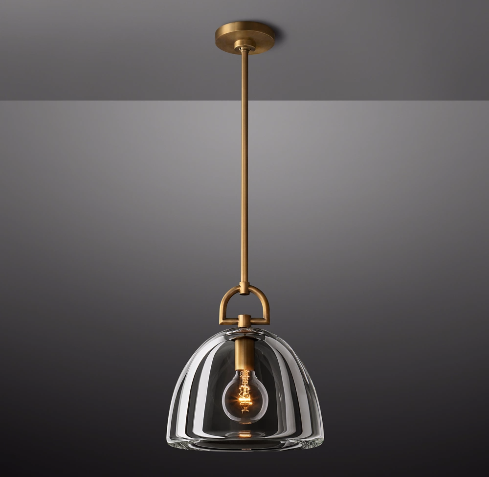 Botanist Dome Crystal Pendant Light 14"