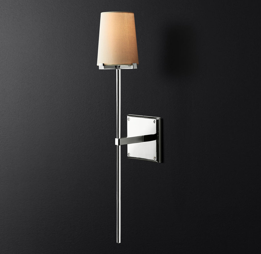 Torch Fabric Shade Wall Sconce