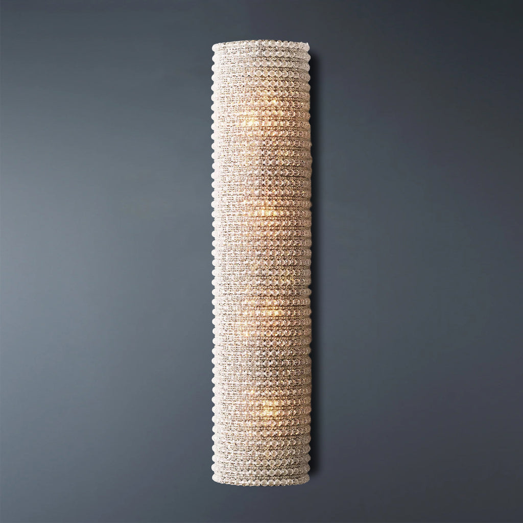 Halo Crystal Bead Wall Sconce 36"H