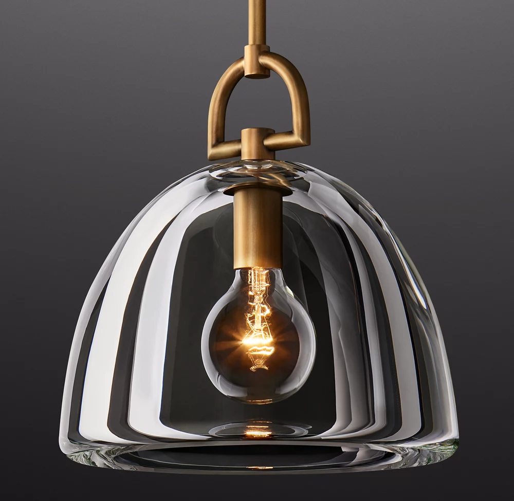 Botanist Dome Crystal Pendant Light 14"