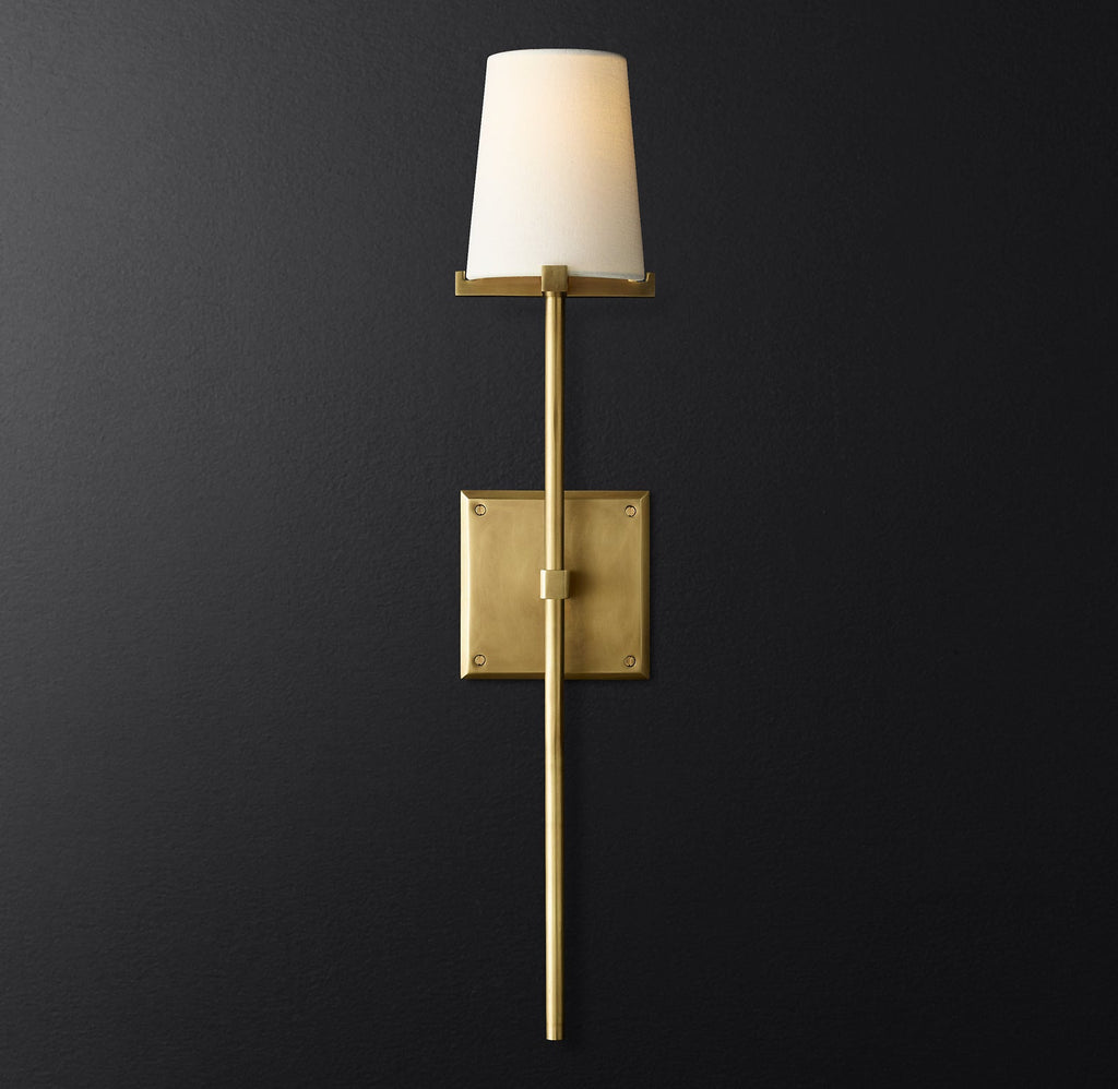Torch Fabric Shade Wall Sconce