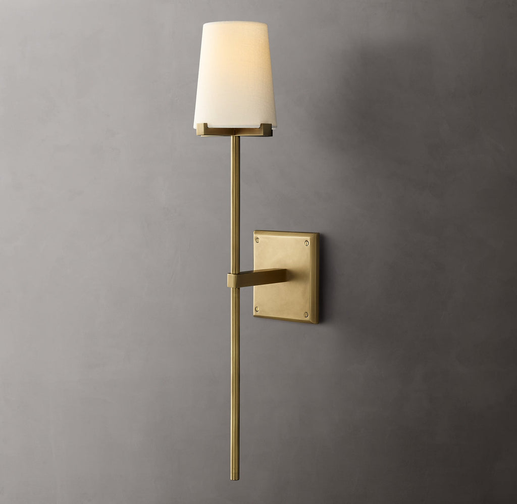 Torch Fabric Shade Wall Sconce