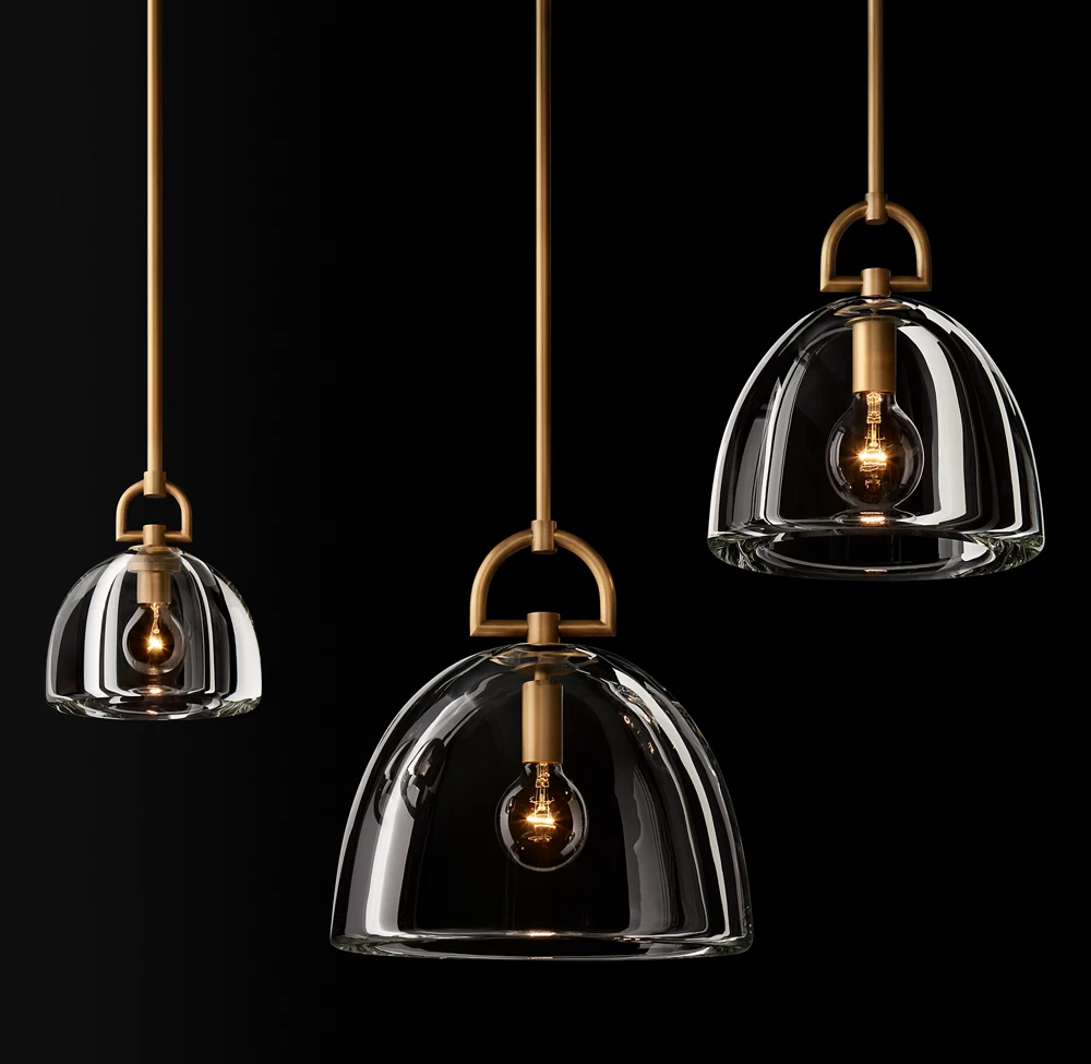 Botanist Dome Crystal Pendant Light 14"