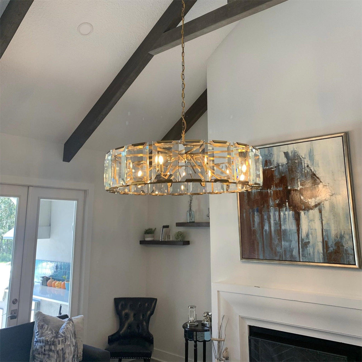 Harlow Crystal Round Chandelier 60"