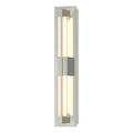 Double Axis Small Sconce LED Clear Glass (ZM) in Sterling