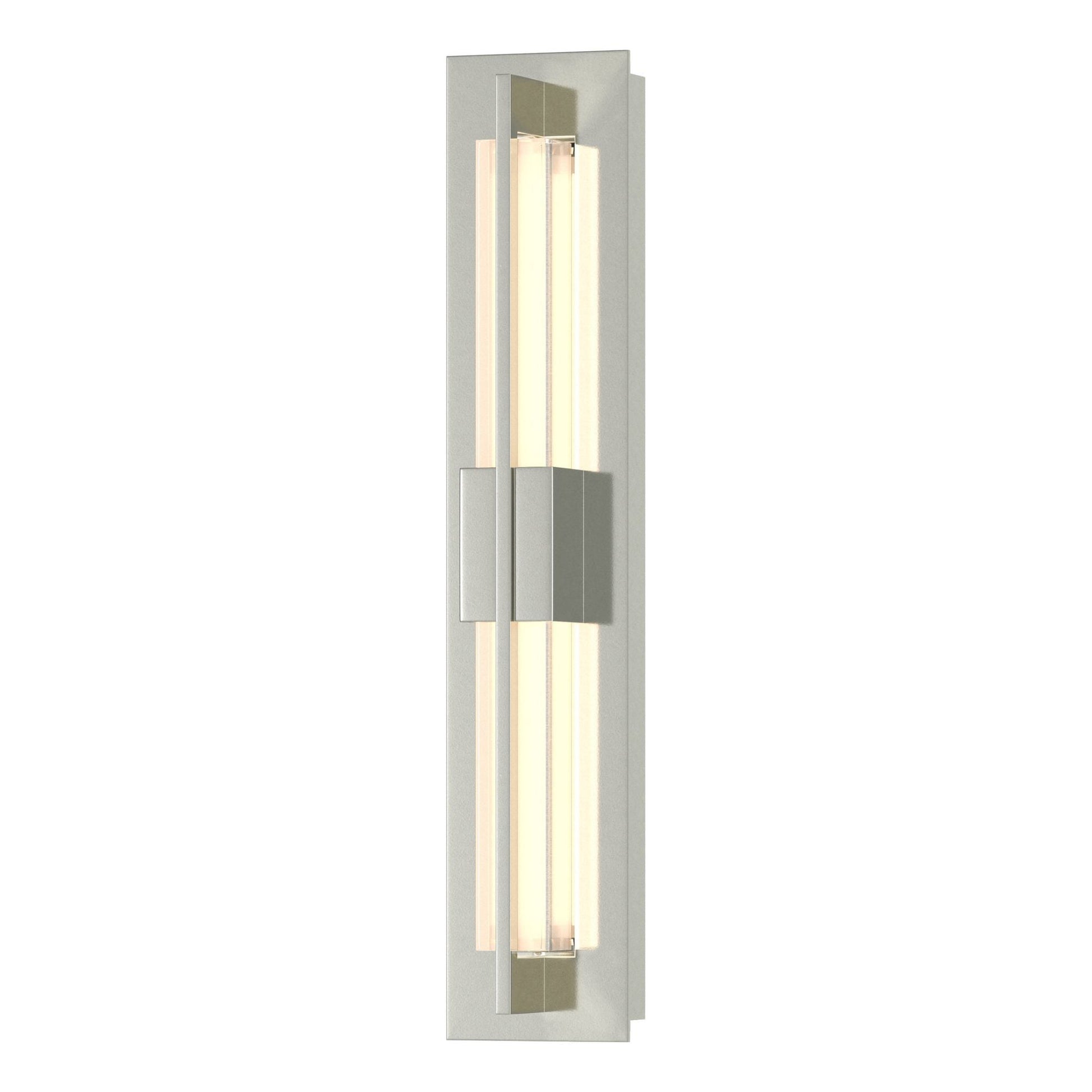 Double Axis Small Sconce LED Clear Glass (ZM) in Sterling