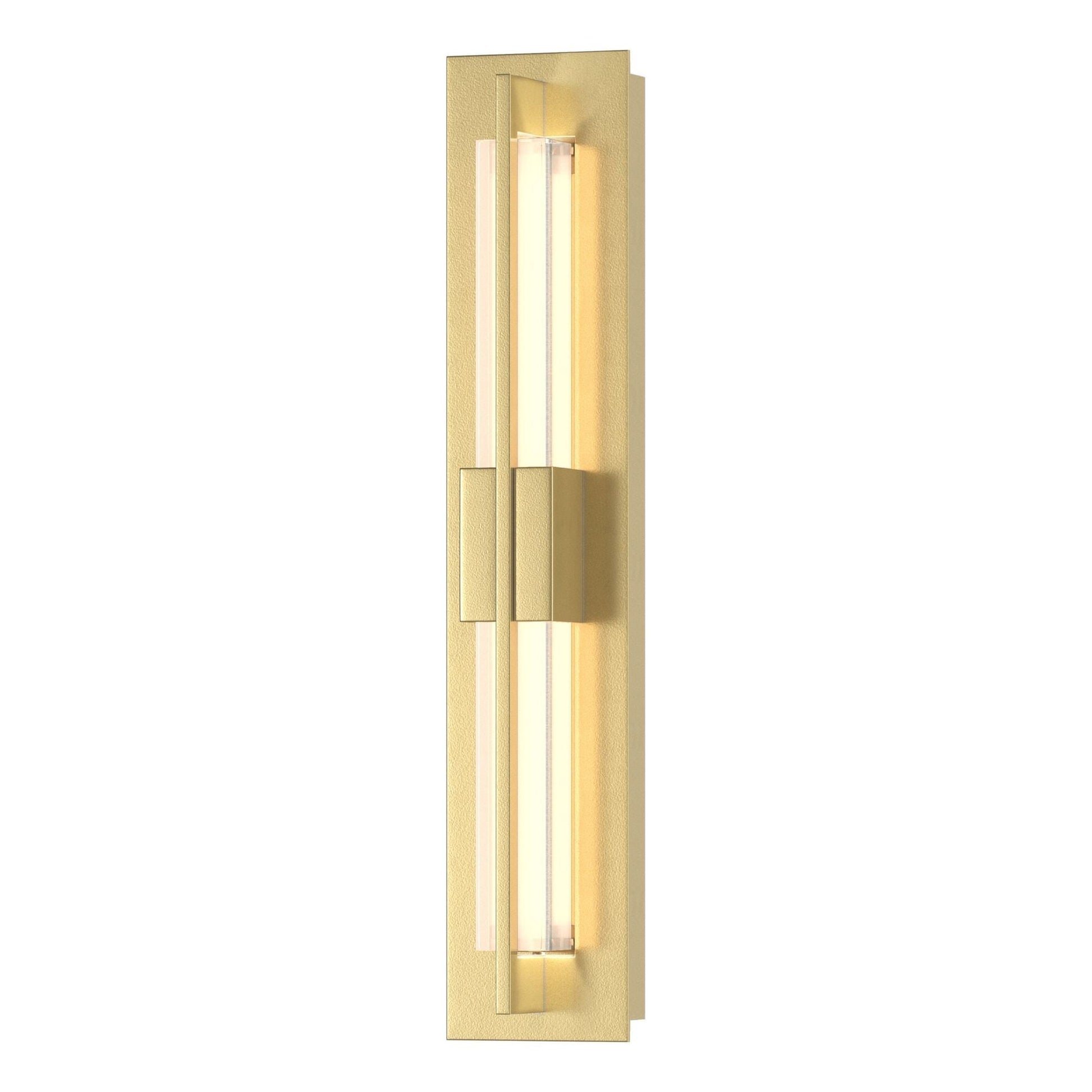 Double Axis Small Sconce LED Clear Glass (ZM) in Modern Brass